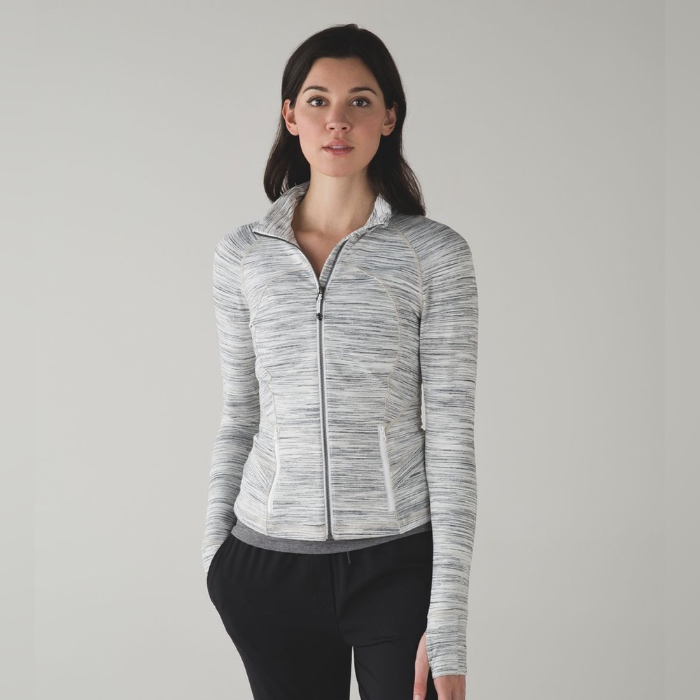 Lululemon Lululemon Hustle In Your Bustle Jacket Space Dye Camo White Silver Sz2